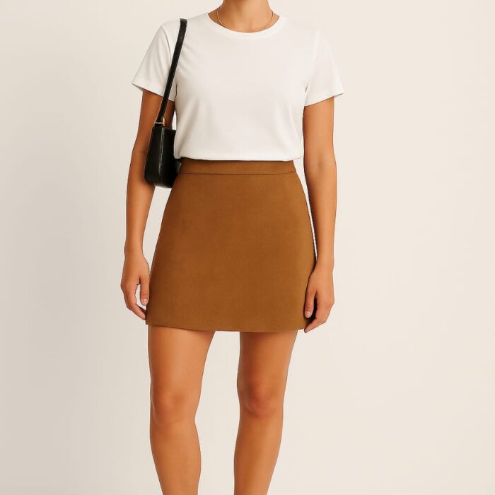Women’s Classy Velvet Mini Skirt – Premium Turkish Fabric