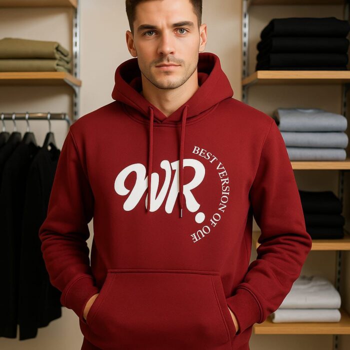 Premium Heavy Fabric Hoodie – Stylish Cotton Fleece – WR Logo Design