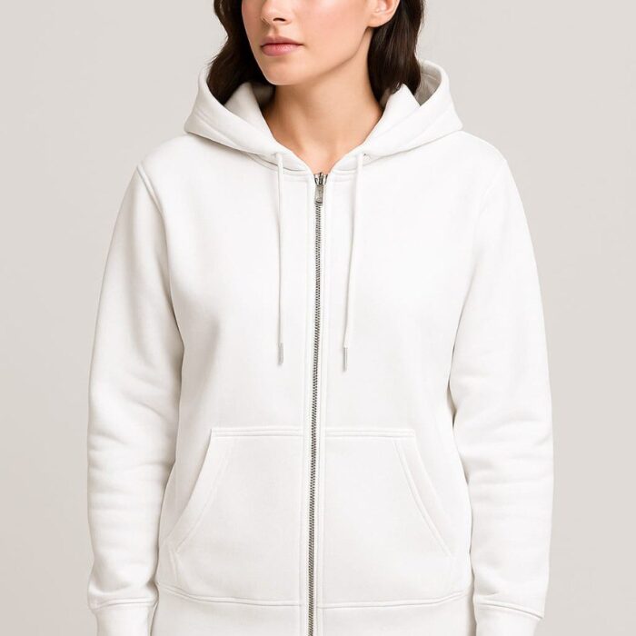 Women’s Heavy Cotton Fleece Zip Hoodie – Premium Quality